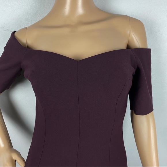 NEW CINQ A SEPT OFF-THE-SHOULDER SKATER MINI DRESS - Picture 3 of 8